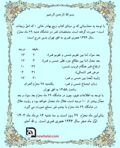 رویت هلال ماه صفر 1446 هجری قمری (1403 هجری شمسی).